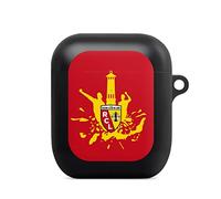 DeinDesign Coque a Mousqueton Compatible avec Apple AirPods Coque Noire Coque avec Mousqueton Football RC Lens Articles pour Fans
