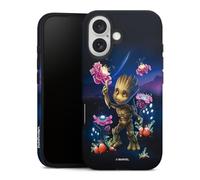 DeinDesign Coque Compatible avec Apple iPhone 16 Coque renforcée Coque Antichoc Les Gardiens de la Galaxie Baby Groot Marvel