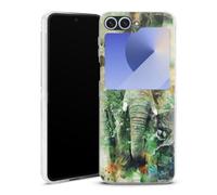 DeinDesign Coque Compatible avec Samsung Galaxy Z Flip 7 FE Étui Housse Éléphant Aquarelle Photographie