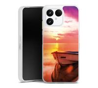 DeinDesign Coque en Silicone Compatible avec Fairphone 6 Etui Silicone Coque Souple Coucher du Soleil Barque Mer