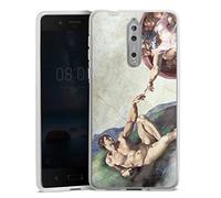 DeinDesign Coque en Silicone Compatible avec Nokia 8 Etui Silicone Coque Souple Michel-Ange ¼uvre d'art Peinture