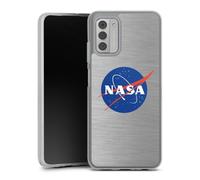 DeinDesign Coque en Silicone Compatible avec Nokia G 42 5G Etui Silicone Coque Souple NASA Metal Logo