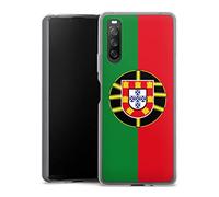DeinDesign Coque en Silicone Compatible avec Sony Xperia 10 IV Etui Silicone Coque Souple Drapeau Portugal Drapeaux