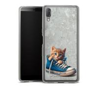 DeinDesign Coque en Silicone Compatible avec Sony Xperia L3 Etui Silicone Coque Souple Chat Chaussures Animal Domestique