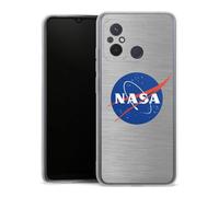 DeinDesign Coque en Silicone Compatible avec Xiaomi Redmi 12C Etui Silicone Coque Souple NASA Metal Logo