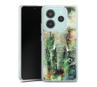 DeinDesign Coque en Silicone Compatible avec Xiaomi Redmi Note 14 5G Etui Silicone Coque Souple Éléphant Aquarelle Photographie