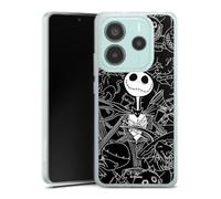 DeinDesign Coque en Silicone Compatible avec Xiaomi Redmi Note 14 5G Etui Silicone Coque Souple Halloween Disney L'Étrange Noël de Monsieur Jack