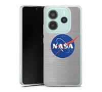 DeinDesign Coque en Silicone Compatible avec Xiaomi Redmi Note 14 5G Etui Silicone Coque Souple NASA Metal Logo