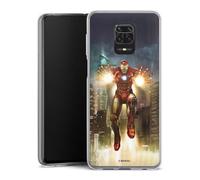 DeinDesign Coque en Silicone Compatible avec Xiaomi Redmi Note 9 Pro Etui Silicone Coque Souple Marvel Avengers Iron Man