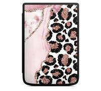 DeinDesign Coque pour liseuse Compatible avec Vivlio Touch Lux 5 Etui pour liseuse Protection pour liseuse Léopard Paillettes Look Marbre