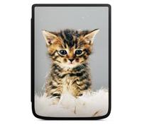 DeinDesign Coque pour liseuse Compatible avec Vivlio Touch Lux 5 Etui pour liseuse Protection pour liseuse Chat Animal Domestique Plume