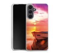 DeinDesign Coque Slim Compatible avec Samsung Galaxy A17 Case Ultra Fine Etui Silicone Ultra Fine Coucher du Soleil Barque Mer