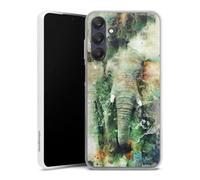 DeinDesign Coque Slim Compatible avec Samsung Galaxy A25 5G Etui Silicone Ultra Fine Coque en Silicone Ultra Fine Éléphant Aquarelle Photographie