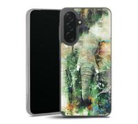 DeinDesign Coque Slim Compatible avec Samsung Galaxy A26 5G Etui Silicone Ultra Fine Coque en Silicone Ultra Fine Éléphant Aquarelle Photographie