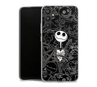 DeinDesign Coque Slim Compatible avec Samsung Galaxy A34 5G Etui Silicone Ultra Fine Coque en Silicone Ultra Fine Halloween Disney L'Étrange Noël de Monsieur Jack