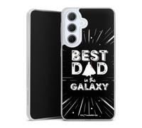DeinDesign Coque Slim Compatible avec Samsung Galaxy A36 5G Etui Silicone Ultra Fine Coque en Silicone Ultra Fine Déclaration Black & White Papa