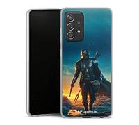DeinDesign Coque Slim Compatible avec Samsung Galaxy A52 5G Etui Silicone Ultra Fine Coque en Silicone Ultra Fine Star Wars The Mandalorian Coucher du Soleil