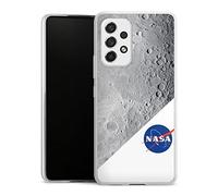 DeinDesign Coque Slim Compatible avec Samsung Galaxy A53 5G Etui Silicone Ultra Fine Coque en Silicone Ultra Fine NASA Lune Univers
