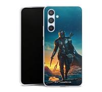 DeinDesign Coque Slim Compatible avec Samsung Galaxy A54 5G Etui Silicone Ultra Fine Coque en Silicone Ultra Fine Star Wars The Mandalorian Coucher du Soleil