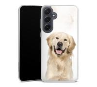 DeinDesign Coque Slim Compatible avec Samsung Galaxy A55 5G Etui Silicone Ultra Fine Coque en Silicone Ultra Fine Chien Golden Retriever Animaux