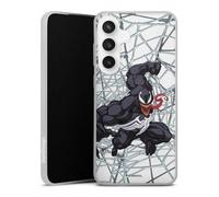 DeinDesign Coque Slim Compatible avec Samsung Galaxy S24 FE 5G Etui Silicone Ultra Fine Coque en Silicone Ultra Fine Marvel Venom Méchant