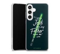 DeinDesign Coque Slim Compatible avec Samsung Galaxy S24 FE 5G Etui Silicone Ultra Fine Coque en Silicone Ultra Fine Star Wars Sabre Luminescent Luke Skywalker
