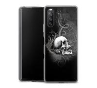 DeinDesign Coque Slim Compatible avec Sony Xperia 10 III Etui Silicone Ultra Fine Coque en Silicone Ultra Fine Gothique Crâne Têtes de Mort