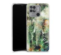 DeinDesign Coque Slim Compatible avec Xiaomi Redmi 10C Etui Silicone Ultra Fine Coque en Silicone Ultra Fine Éléphant Aquarelle Photographie