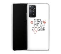 DeinDesign Coque Slim Compatible avec Xiaomi Redmi Note 11 Pro 4G Etui Silicone Ultra Fine Coque en Silicone Ultra Fine Vocation Déclaration Infirmière