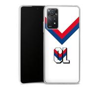 DeinDesign Coque Slim Compatible avec Xiaomi Redmi Note 11 Pro 5G Etui Silicone Ultra Fine Coque en Silicone Ultra Fine Olympique Lyonnais Rétro Maillot