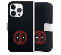 DeinDesign Etui Compatible avec Apple iPhone 14 Pro Etui Folio Etui magnetique Marvel Deadpool Logo