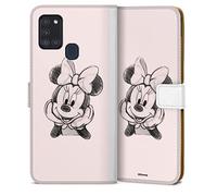 DeinDesign Etui Compatible avec Samsung Galaxy A21s Etui Folio Etui magnetique Minnie Mouse Produit sous Licence Officielle Disney