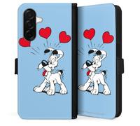 DeinDesign Etui Compatible avec Samsung Galaxy A26 5G Etui Folio Etui magnetique Asterix Idefix Amour