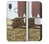 DeinDesign Etui Compatible avec Samsung Galaxy A40 Etui Folio Etui magnetique Baby Yoda Star Wars Produit sous Licence Officielle