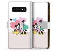 DeinDesign Etui Compatible avec Samsung Galaxy S10 Etui Folio Etui magnetique Mickey & Minnie Disney Couple