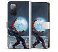 DeinDesign Etui Compatible avec Samsung Galaxy S20 FE Etui Folio Etui magnetique Deadpool Lune Marvel