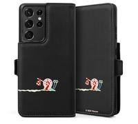 DeinDesign Etui Compatible avec Samsung Galaxy S21 Ultra 5G Etui Folio Etui magnetique Gary Bob l'éponge Produit sous Licence Officielle