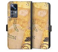 DeinDesign Etui Compatible avec Xiaomi 12T 5G Etui Folio Etui magnetique Klimt ¼uvre d'art Serpents d'eau
