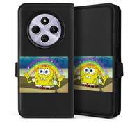 DeinDesign Etui Compatible avec Xiaomi Redmi 14C Etui Folio Etui magnetique Bob l'éponge Produit sous Licence Officielle Transparent