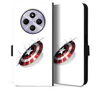 DeinDesign Etui Compatible avec Xiaomi Redmi 14C Etui Folio Etui magnetique Captain America Produit sous Licence Officielle Marvel