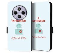 DeinDesign Etui Compatible avec Xiaomi Redmi 14C Etui Folio Etui magnetique Infirmière Lettres Dictons