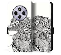 DeinDesign Etui Compatible avec Xiaomi Redmi 14C Etui Folio Etui magnetique Le Roi Lion Produit sous Licence Officielle Mufasa