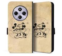 DeinDesign Etui Compatible avec Xiaomi Redmi 14C Etui Folio Etui magnetique Mickey Minnie Mouse Vintage