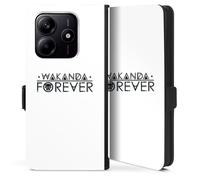 DeinDesign Etui Compatible avec Xiaomi Redmi Note 14 5G Etui Folio Etui magnetique Black Panther Marvel Wakanda