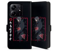 DeinDesign Etui Compatible avec Xiaomi Redmi Note 14 5G Etui Folio Etui magnetique Itachi Uchiha Produit sous Licence Officielle Naruto Shippuden