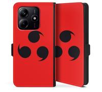 DeinDesign Etui Compatible avec Xiaomi Redmi Note 14 5G Etui Folio Etui magnetique Naruto Shippuden Sharingan Produit sous Licence Officielle
