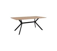 Table à manger ONEX - Chêne artisan et noir - 180 x 90 x 75 cm - Jusqu'à 10 personnes