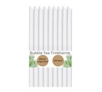 DeinPack 100 pailles réutilisables pour bubble tea - Pailles transparentes 20cm x Ø12mm en polypropylène (PP) - Pointe biseautée pour percer - Pailles réutilisables pour boba & smoothies
