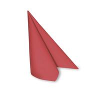 DeinPack Airlaid Lot de 250 serviettes de table 40 x 40 cm, rouges, jetables, aspect tissu, indéchirables, absorbantes et indéformables, idéales pour mariage, fêtes et événements, rouge