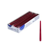DeinPack HORECA - Lot de 10 bougies coniques - Bordeaux - Bougies décoratives - Bougies de l'Avent - Durée de combustion : 8 heures - Bougies festives pour fête, mariage et autres occasions